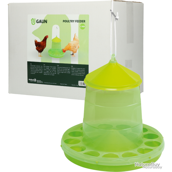 Gaun Poultry Feeder Green Lemon - Ref GAUN11154 - EAN 8435039000868 - Livraison rapide