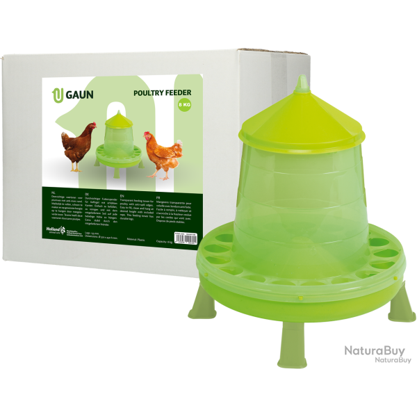 Gaun Poultry Feeder with Legs Green Lemon - Ref GAUN11169 - EAN 8435039002305 - Livraison rapide