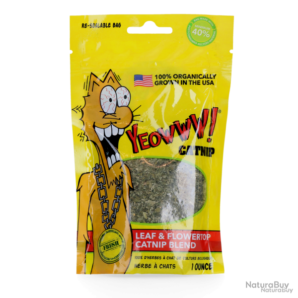 Yeowww! Catnip 1 Oz (28 gr) - Ref YEOW017 - EAN 0812402000010 - Livraison rapide