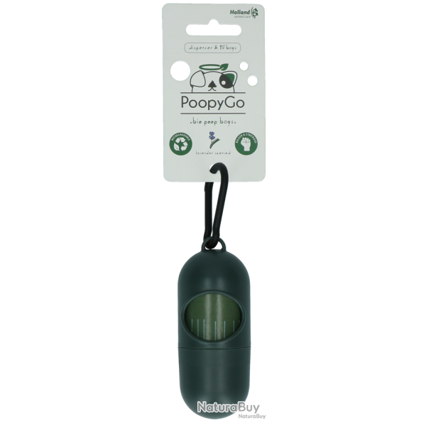 PoopyGo dispenser incl. 15 bags Lavender scented - Ref POOP011 - EAN 8716759566330 - Livraison rapid
