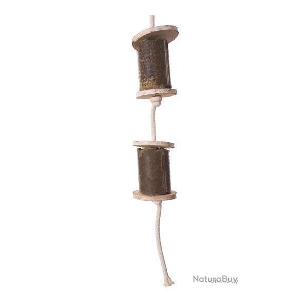 Lax Lucerne on Rope with wood disks - Ref LAXP004 - EAN 4262356380397 - LAX Tierfutter