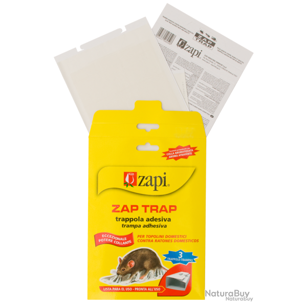 Zapi Zap Trap glue trap for mice and insects 15x21 cm - Ref ZAPI020 - EAN 8005831005318 - Livraison