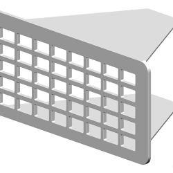 RenoFix Renovation grill stainless steel 5 x10.5 cm - Ref RENO0050 - EAN 8716759549043 - Livraison r