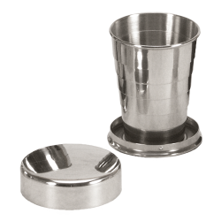 Gobelet t&eacute;lescopique en acier inoxydable - Ref 32401-08 - Cadeau th&egrave;me chasse