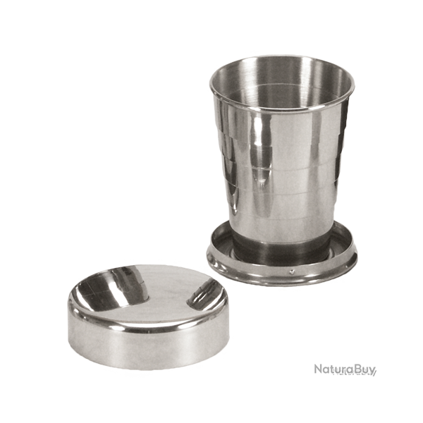 Gobelet t�lescopique en acier inoxydable - Ref 32401-08 - Cadeau th�me chasse