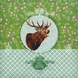 Serviettes en papier - Ref 19200-02 - Cadeau th&egrave;me chasse