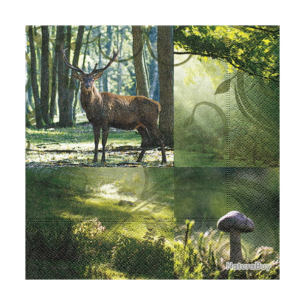 Serviettes en papier - Ref 19200-13 - Cadeau th�me chasse