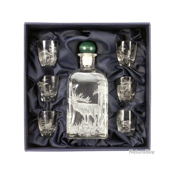 Service � eau-de-vie - Ref 21175-17 - Cadeau th�me chasse