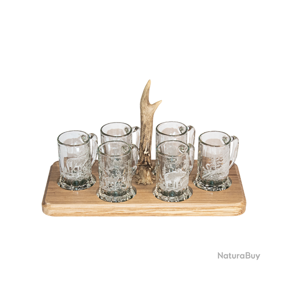 Service � liqueur - Ref 20152-28 - Cadeau th�me chasse