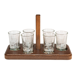 Service &agrave; liqueur - Ref 20152-25 - Cadeau th&egrave;me chasse