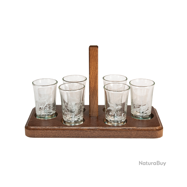 Service � liqueur - Ref 20152-25 - Cadeau th�me chasse