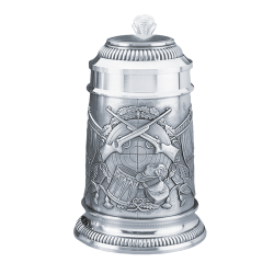 Chopes de bi&egrave;re en &eacute;tain - Ref 36401-02 - Cadeau th&egrave;me chasse