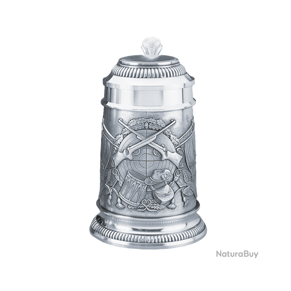 Chopes de bi�re en �tain - Ref 36401-02 - Cadeau th�me chasse