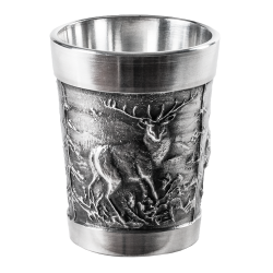 Gobelets en &eacute;tain - Ref 36208-01 - Cadeau th&egrave;me chasse