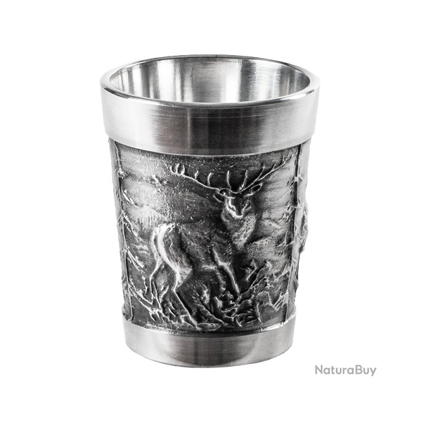Gobelets en �tain - Ref 36208-01 - Cadeau th�me chasse