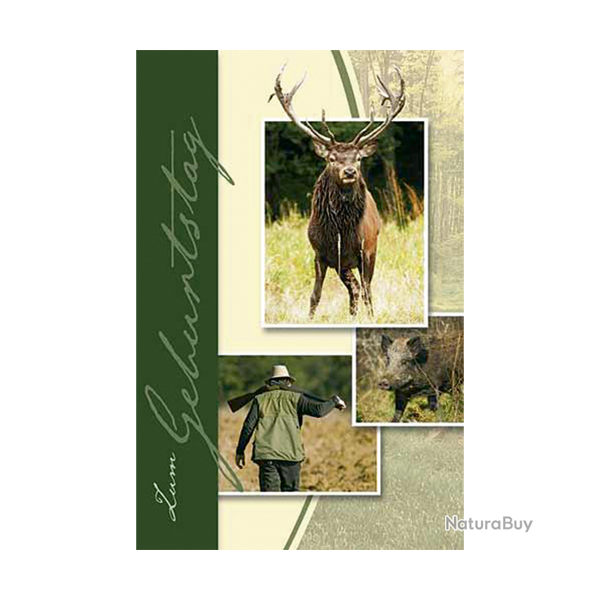 Carte d'anniversaire - Ref 32501-06 - Cadeau th�me chasse
