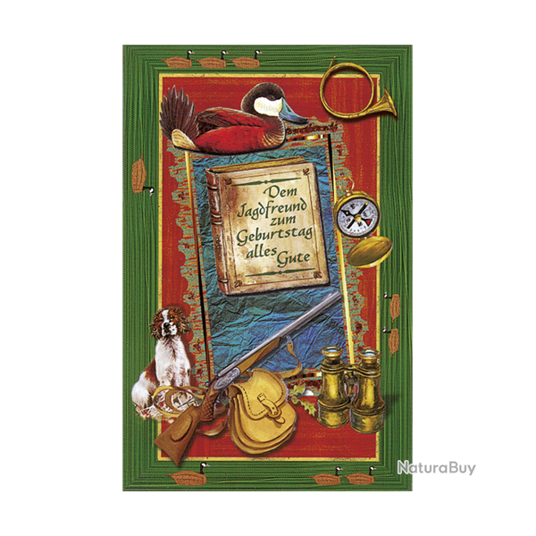 Carte d'anniversaire - Ref 32501-15 - Cadeau th�me chasse