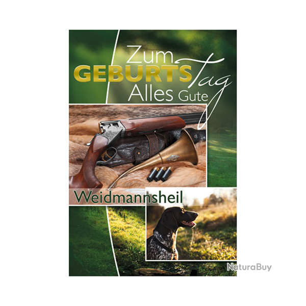 Carte d'anniversaire - Ref 32501-12 - Cadeau th�me chasse