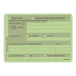 Permis de chasse - Ref 32501-02 - Cadeau th&egrave;me chasse