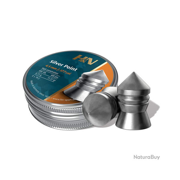 Munitions � air H&N Silver Point - Ref 24027-01 - �quipement tir sportif