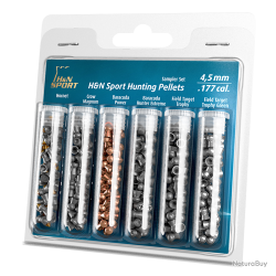 H&N 6 tubes d'&eacute;chantillons 4,5 mm - Ref 24060-01 - &Eacute;quipement tir sportif