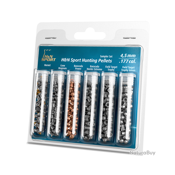 H&N 6 tubes d'�chantillons 4,5 mm - Ref 24060-01 - �quipement tir sportif