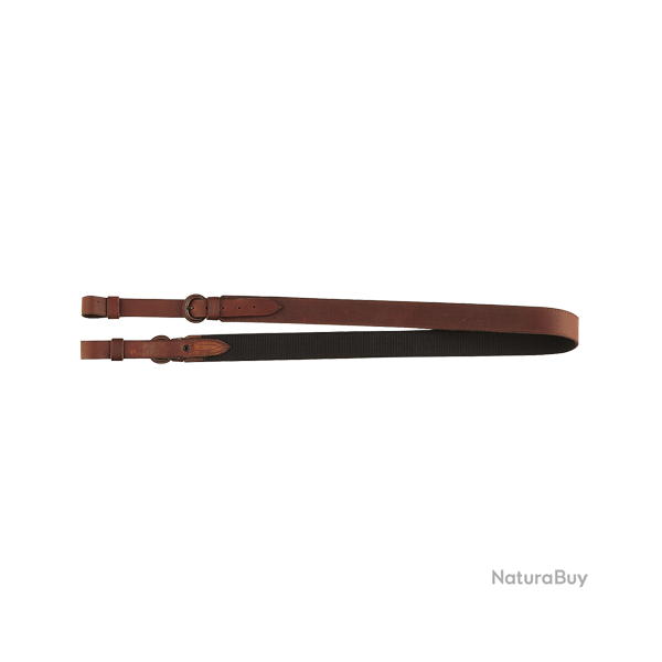 Bretelle d'arme en cuir robuste - Ref 32225-06 - �quipement chasse robuste