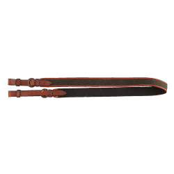 Bretelle d'arme en tissu loden avec bordure en cuir - Ref 32225-19 - &Eacute;quipement chasse robuste