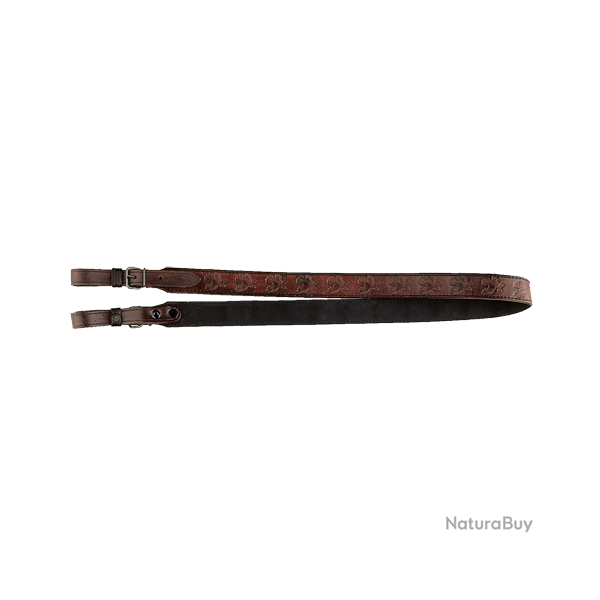 Bretelle d'arme en cuir robuste - Ref 32225-46 - �quipement chasse robuste