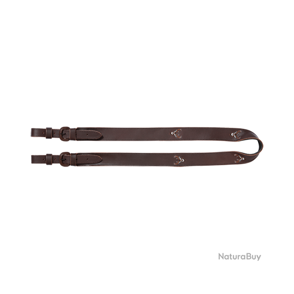 Bretelle d'arme en cuir robuste - Ref 32225-14 - �quipement chasse robuste