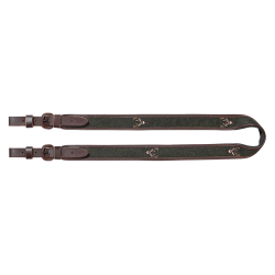 Bretelle d'arme en cuir robuste - Ref 32225-20 - &Eacute;quipement chasse robuste