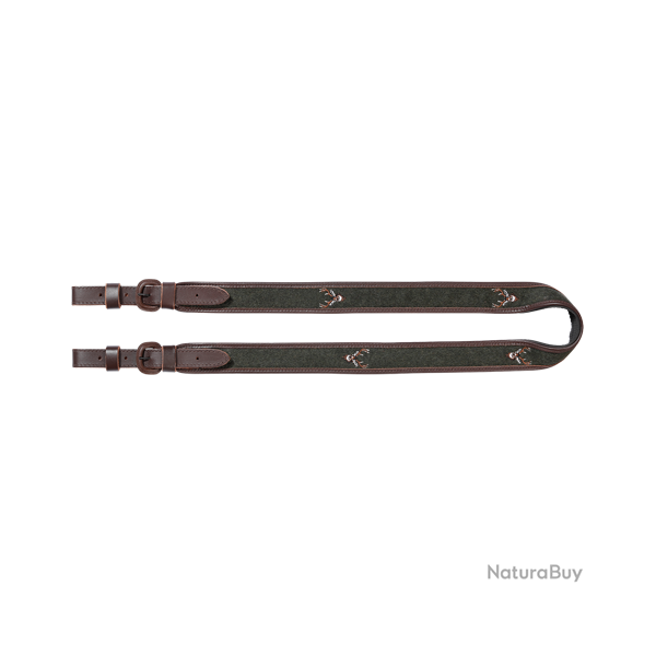 Bretelle d'arme en cuir robuste - Ref 32225-20 - �quipement chasse robuste