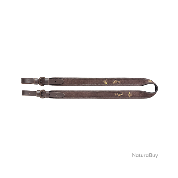 Bretelle d'arme en cuir robuste - Ref 32225-35 - �quipement chasse robuste