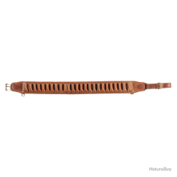 Cartouchi&egrave;re calibre 12 de haute qualit&eacute; en cuir italien - Ref 32350-10 - &Eacute;quipement chasse robuste