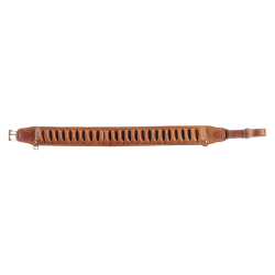 Cartouchi&egrave;re calibre 12 de haute qualit&eacute; en cuir italien - Ref 32350-10 - &Eacute;quipement chasse robuste