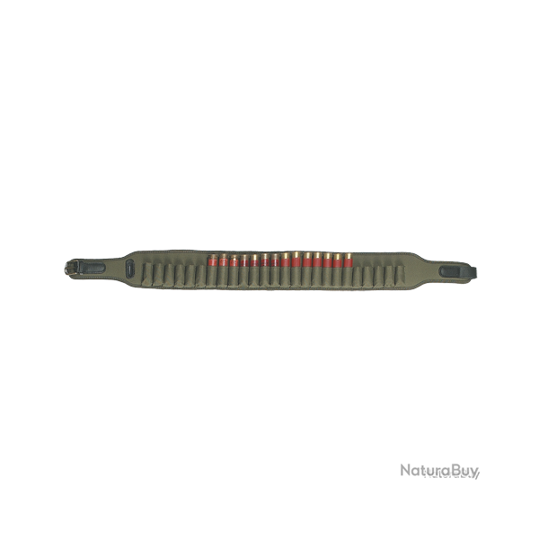 Cartouchi�re en tissu nylon vert, cal. 12 et 16 - Ref 32350-02 - �quipement chasse robuste