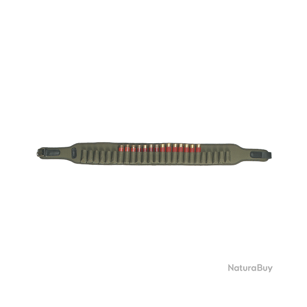 Cartouchi�re en tissu nylon vert, cal. 12 et 16 - Ref 32350-02 - �quipement chasse robuste