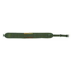 Cartouchi&egrave;re en tissu nylon vert, cal. 12 et 16 - Ref 32350-15 - &Eacute;quipement chasse robuste