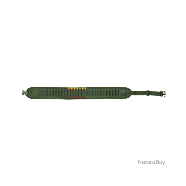 Cartouchi�re en tissu nylon vert, cal. 12 et 16 - Ref 32350-15 - �quipement chasse robuste