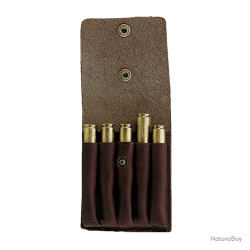 &Eacute;tui &agrave; cartouches en cuir de boeuf pleine fleur - Ref 32375-12 - &Eacute;quipement chasse robuste