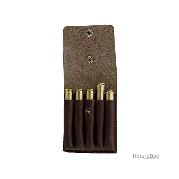 �tui � cartouches en cuir de boeuf pleine fleur - Ref 32375-12 - �quipement chasse robuste