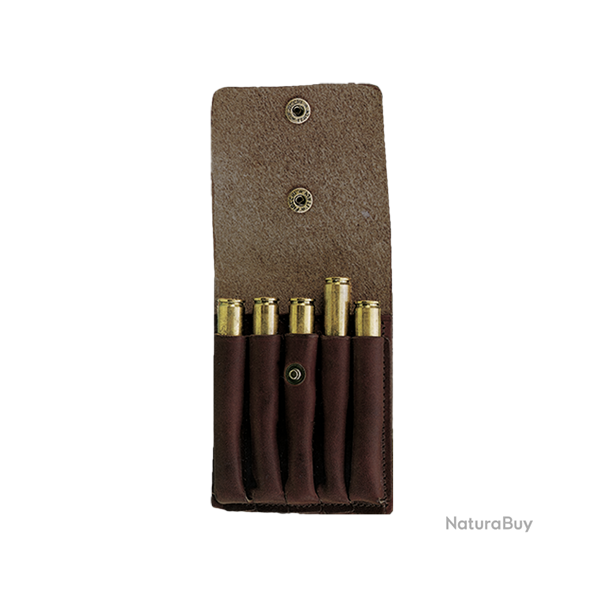 �tui � cartouches en cuir de boeuf pleine fleur - Ref 32375-12 - �quipement chasse robuste