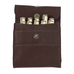 &Eacute;tui &agrave; cartouches en cuir de boeuf pleine fleur - Ref 32375-11 - &Eacute;quipement chasse robuste