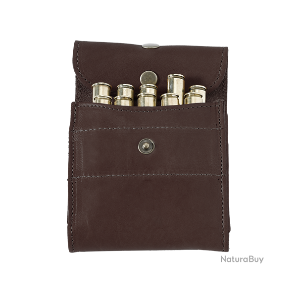 �tui � cartouches en cuir de boeuf pleine fleur - Ref 32375-11 - �quipement chasse robuste