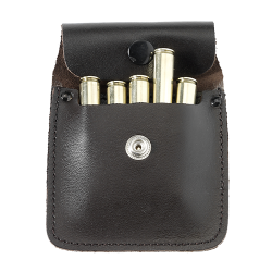 &Eacute;tui &agrave; cartouches en cuir de boeuf pleine fleur - Ref 32375-13 - &Eacute;quipement chasse robuste
