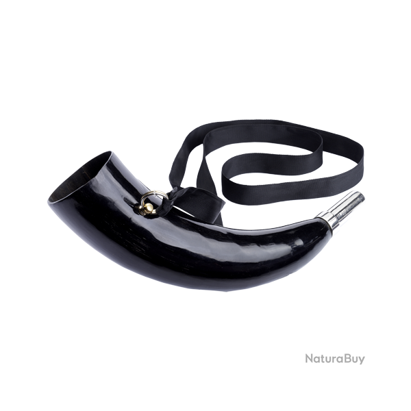 Corne d'appel en v�ritable corne de buffle - Ref 33453-02 - �quipement chasse robuste