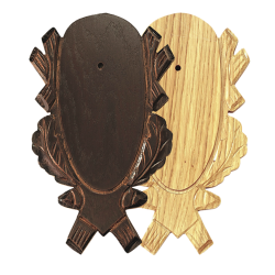 &Eacute;cussons sculpt&eacute;s en bois de ch&ecirc;ne pour troph&eacute;es de chevreuil - Ref 00225-01