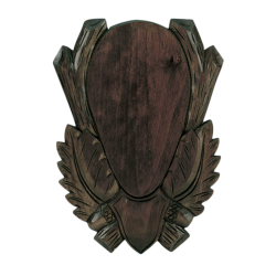 &Eacute;cusson sculpt&eacute; en bois de tilleul pour troph&eacute;e de chevreuil - Ref 00217-01