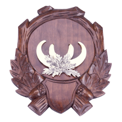 &Eacute;cussons sculpt&eacute;s main en bois de tilleul pour troph&eacute;es de sanglier - Ref 01215-15