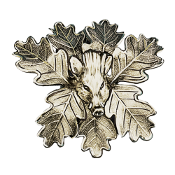 Lourde feuille massive de pr&eacute;sentation de d&eacute;fenses de sanglier - Ref 33326-04